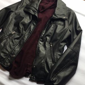 Black moto jacket